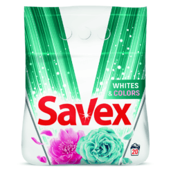 SAVEX DETERGENT PUDRA AUTOMAT 2KG 2IN1 WHITES&COLORS 20SP
