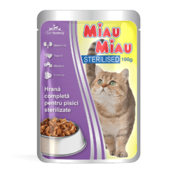 MIAU MIAU HRANA UMEDA PISICI 100G STERILISED
