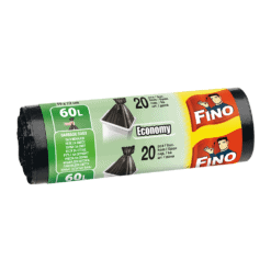 FINO SACI MENAJ CU MANER 60L COLOR 20BUC