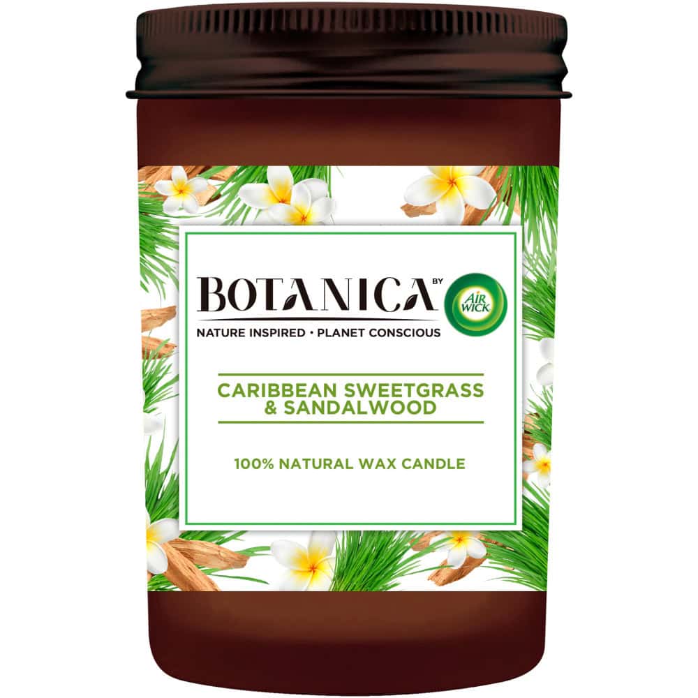BOTANICA LUMANARE PARFUMATA VETIVER CARAIBE LEMN DE SANTAL