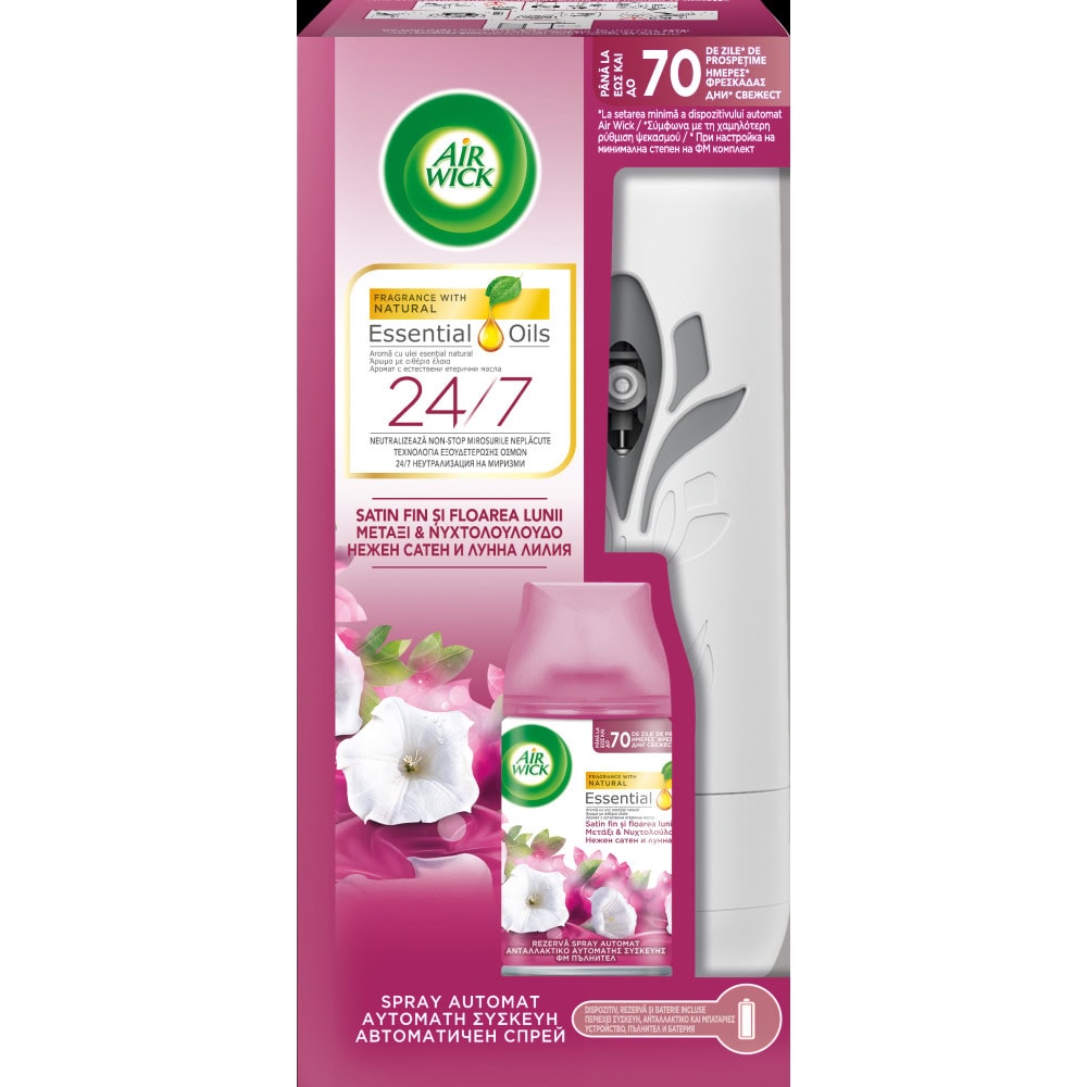 AIRWICK ODORIZANT ELECTRIC+REZERVA 250ML SATIN SI FLOAREA LUNII