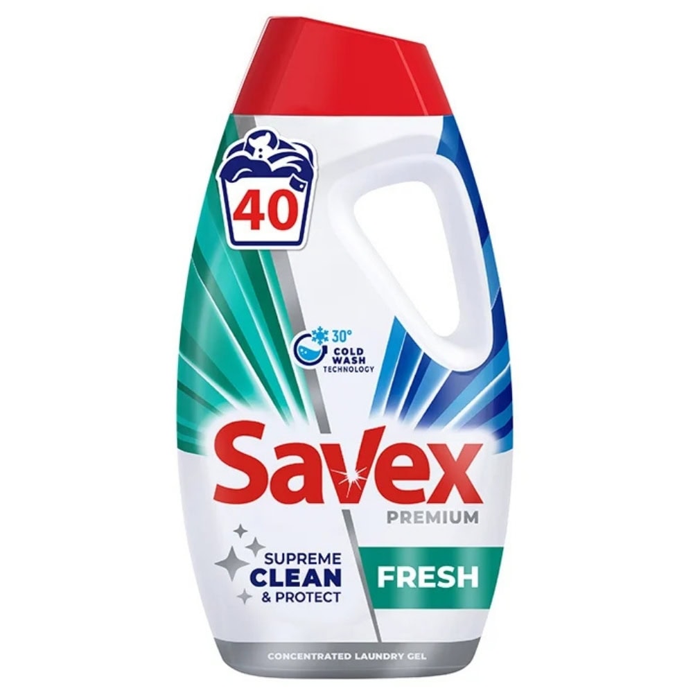 SAVEX DETERGENT LICHID 1.8L 2IN1 FRESH 40SP