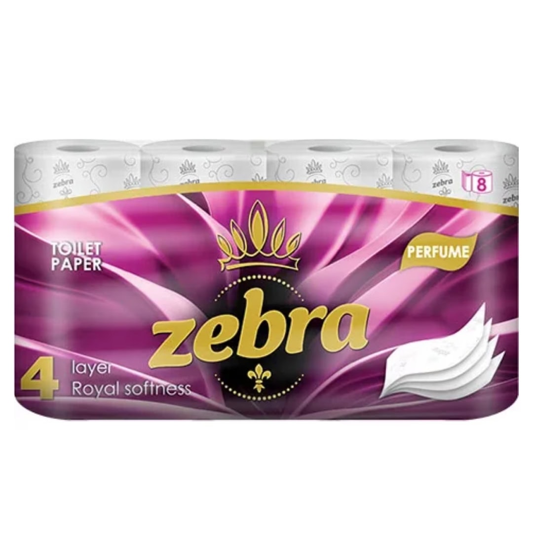 ZEBRA HARTIE IGIENICA 4STR 8ROLE PERFUME