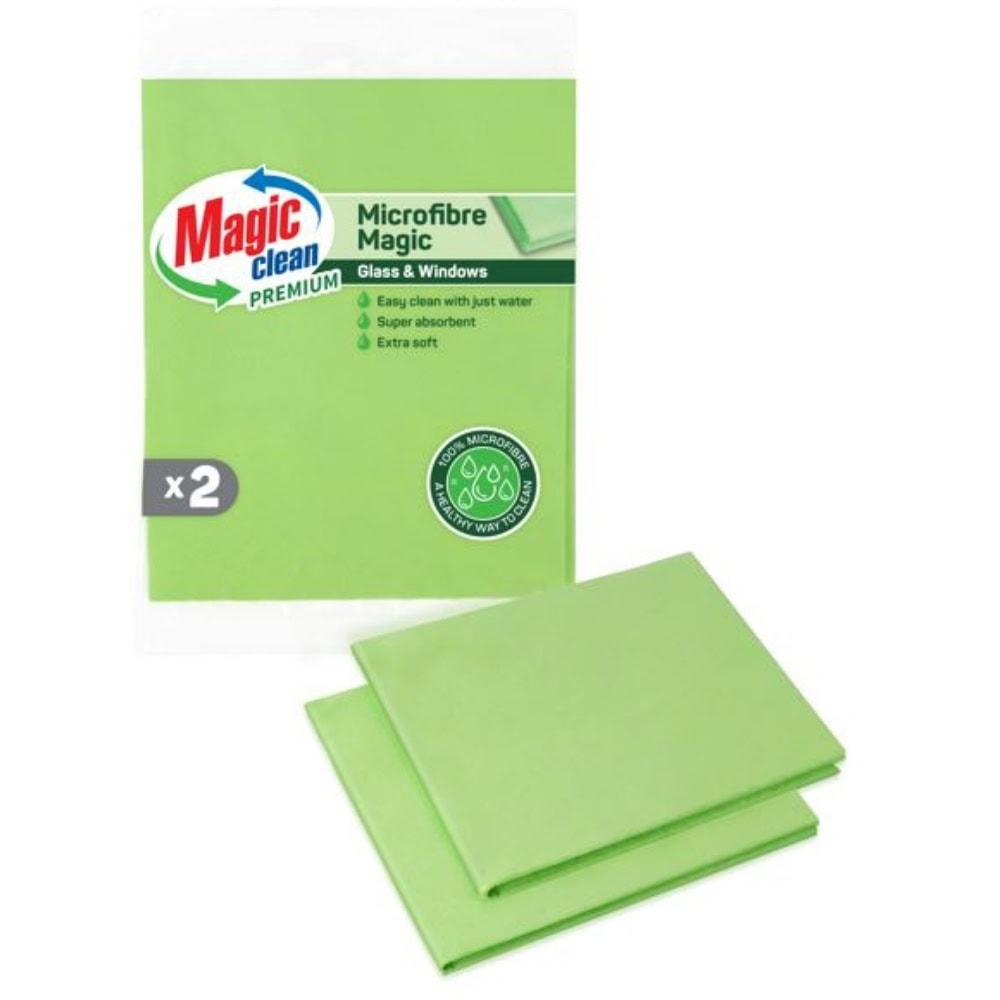 MAGIC CLEAN PREMIUM LAVETE USCATE MICROFIBRA 2BUC/SET