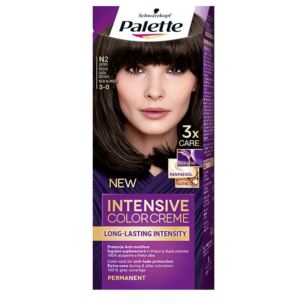 PALETTE ICC VOPSEA PAR 3-0/N2 SATEN INCHIS