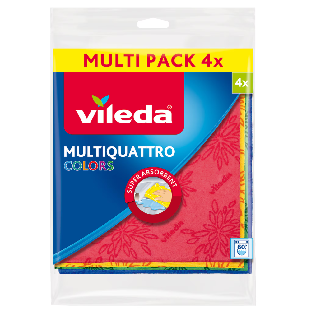 VILEDA LAVETA MULTIQUATTRO COLORS 4BUC/SET