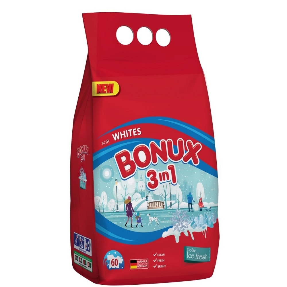BONUX DETERGENT PUDRA AUTOMAT 4.5KG POLAR ICE FRESH 60SP