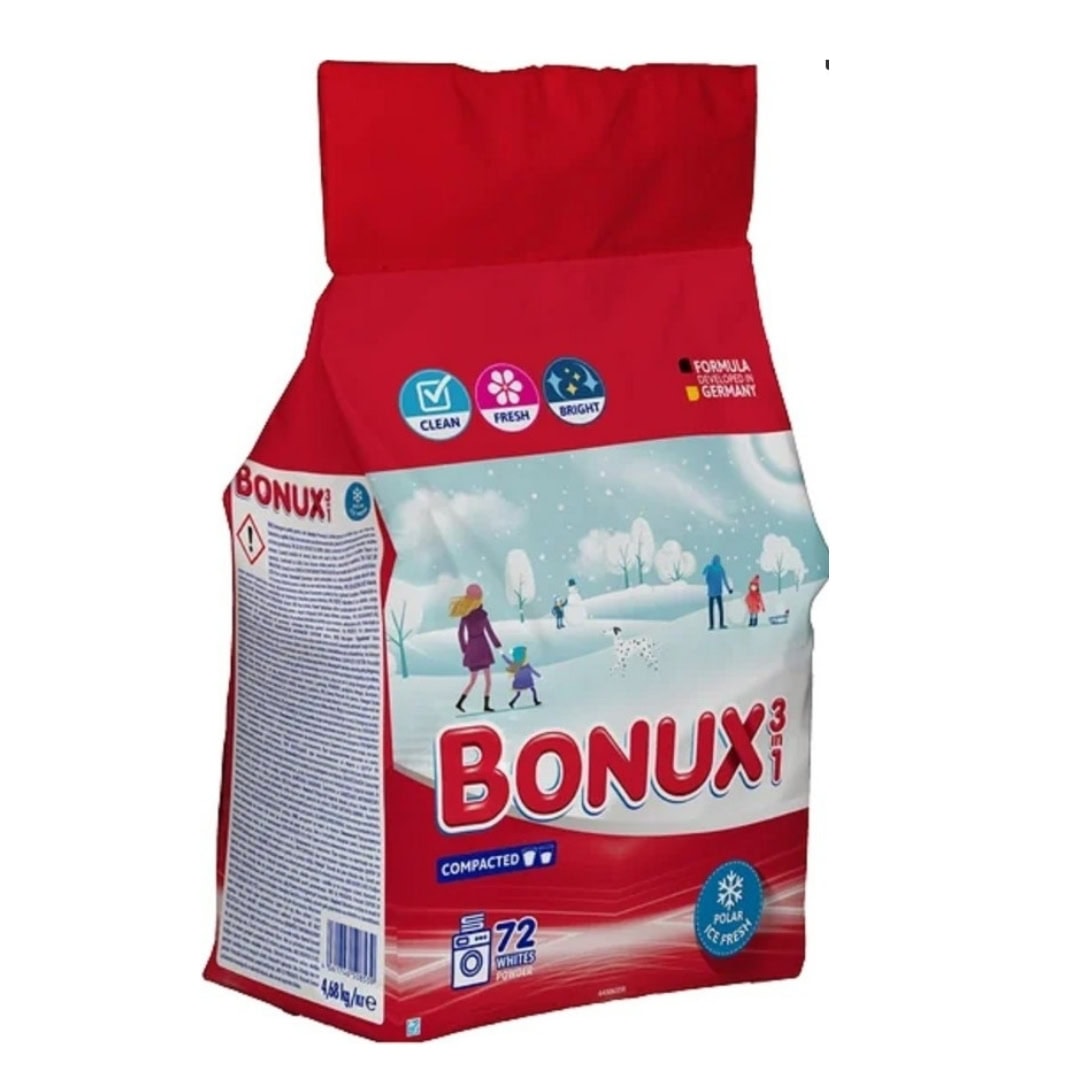 BONUX DETERGENT PUDRA AUTOMAT 4.68KG POLAR ICE FRESH 72SP