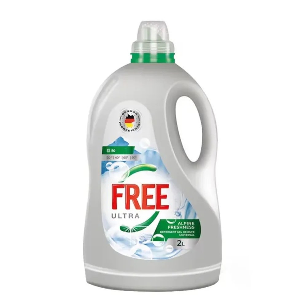ULTRA FREE DETERGENT LICHID 2L UNIVERSAL ALPINE FRESHNESS 50SP