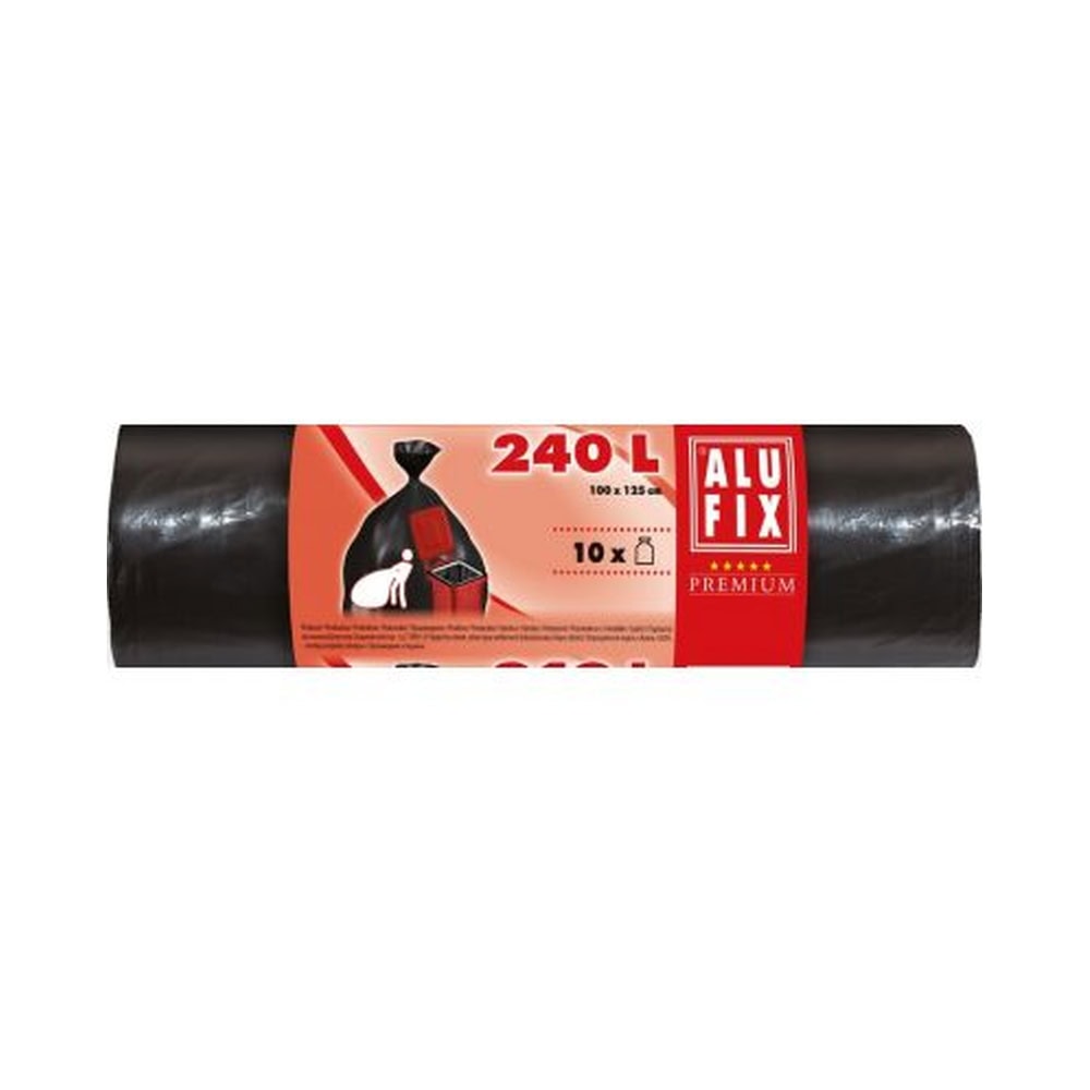 ALUFIX SACI MENAJ 240L NEGRU 10BUC