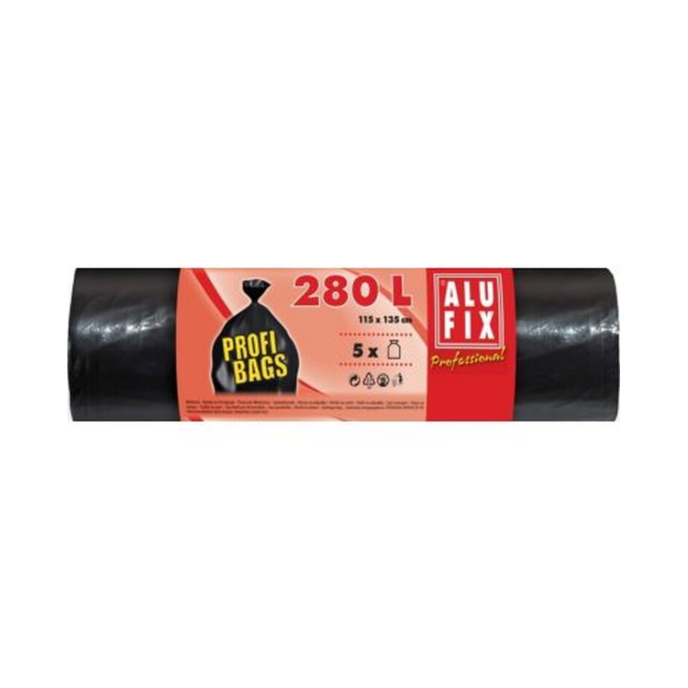 ALUFIX SACI MENAJ 280L NEGRU 5BUC