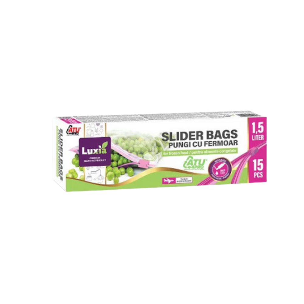 LUXIA PUNGI PRODUSE CONGELATE CU FERMOAR 1.5L 15BUC