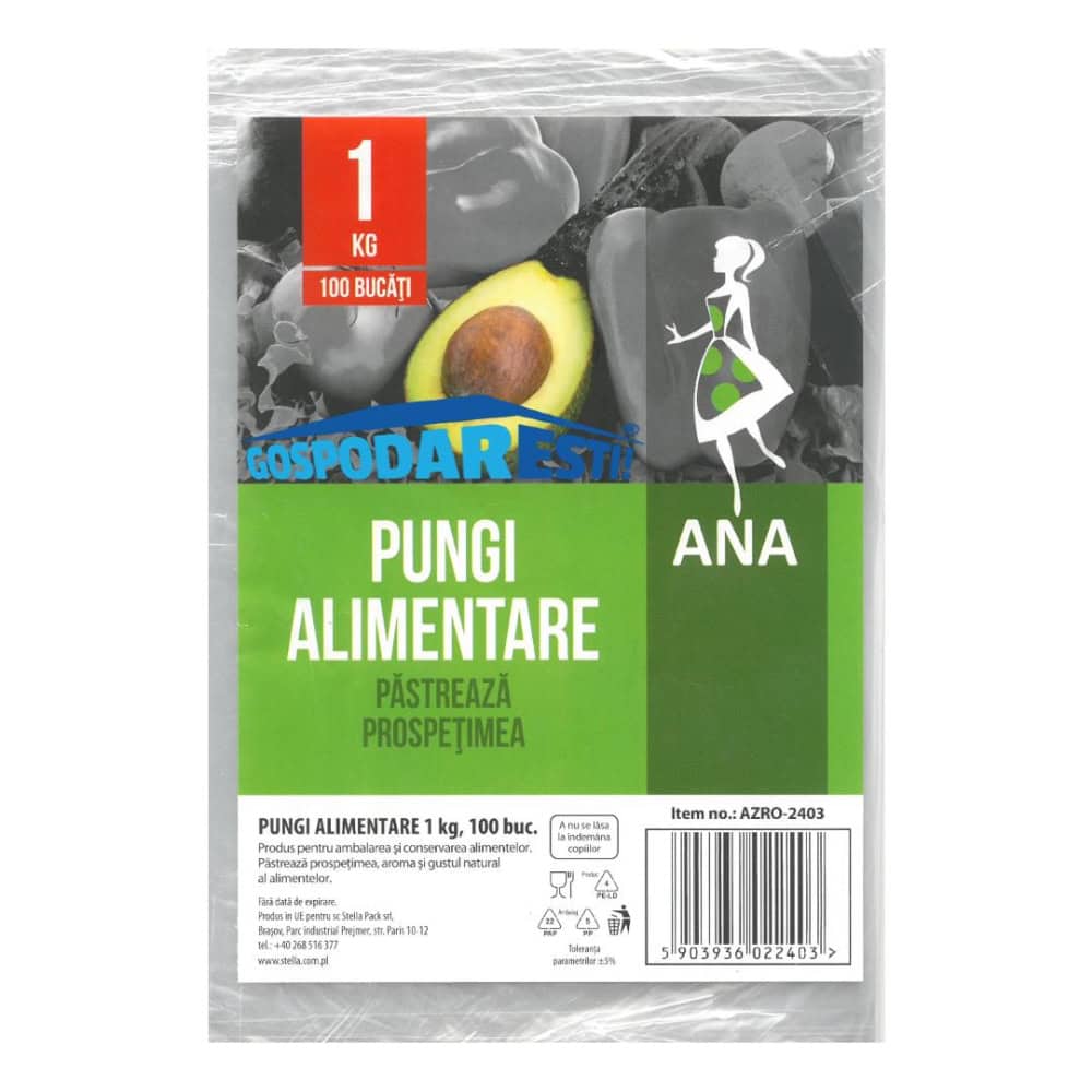 ANA PUNGI ALIMENTARE 1KG 100BUC