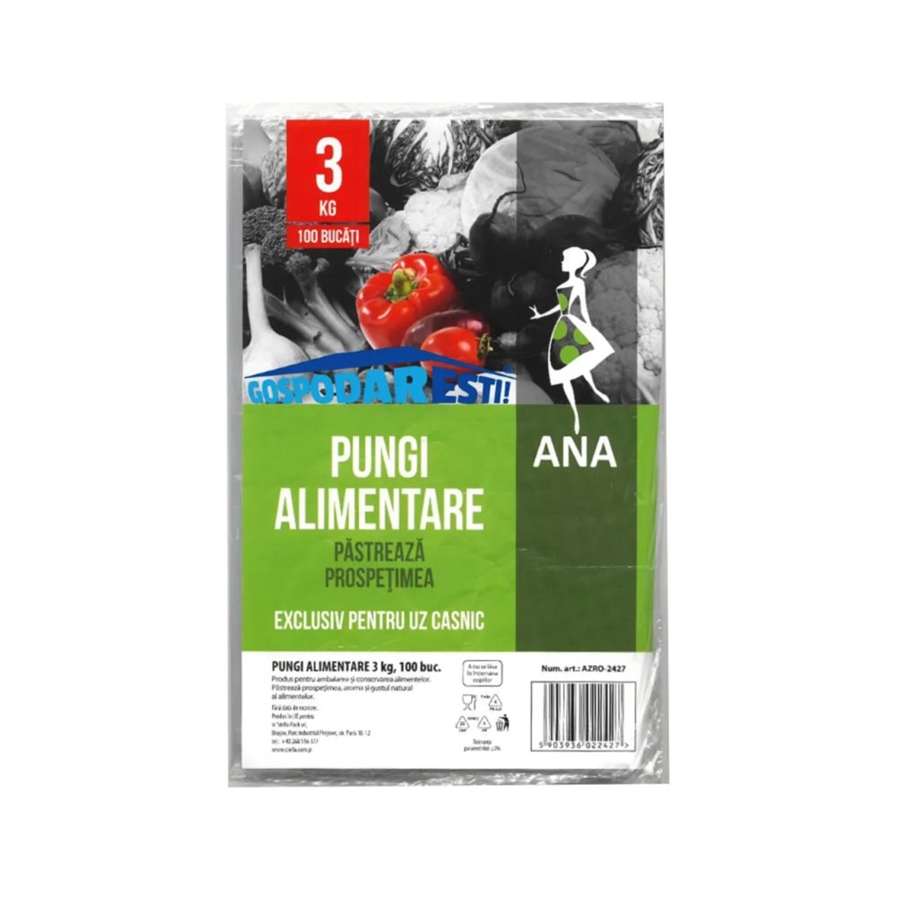 ANA PUNGI ALIMENTARE 3KG 100BUC
