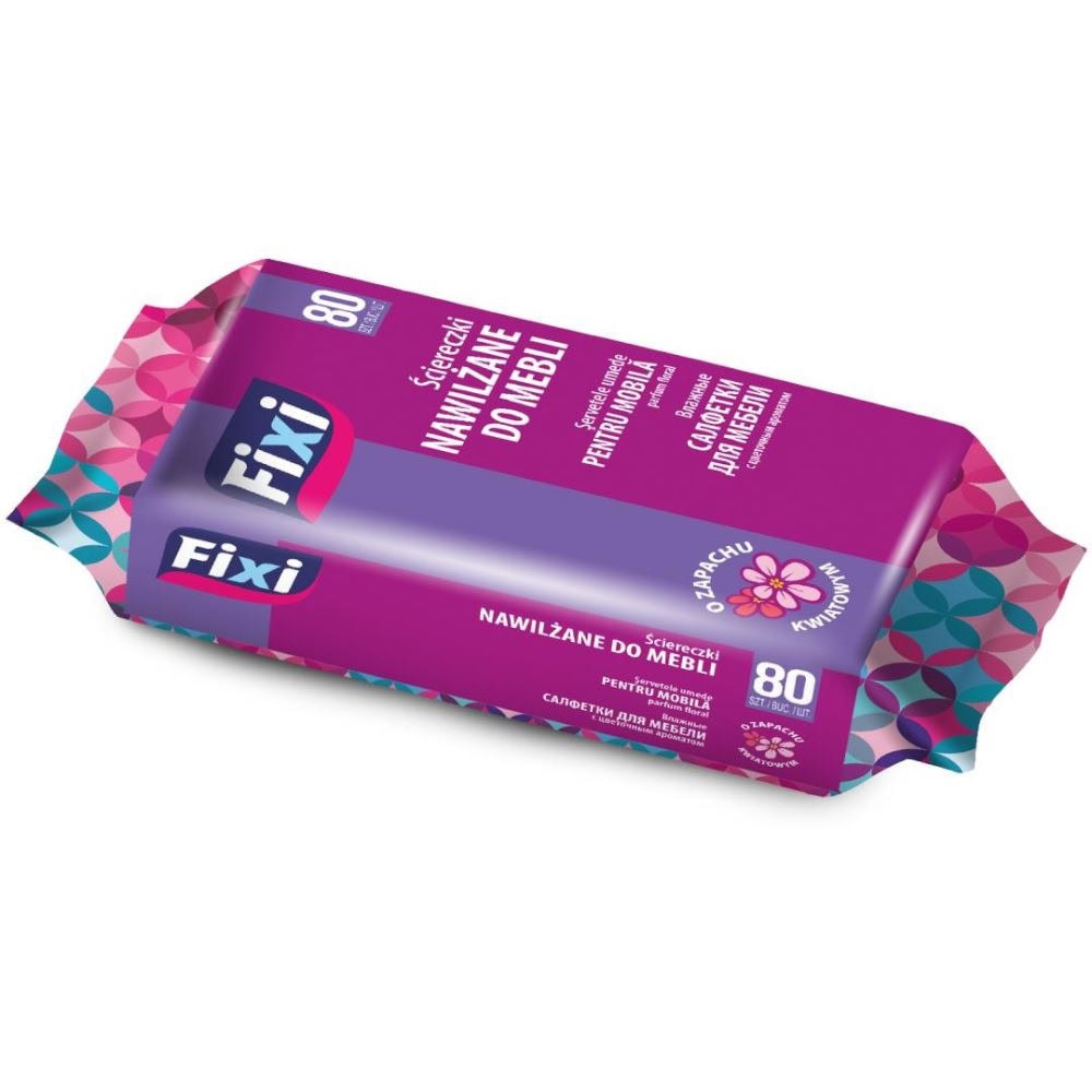 FIXI SERVETELE UMEDE MOBILA 80BUC FLORAL