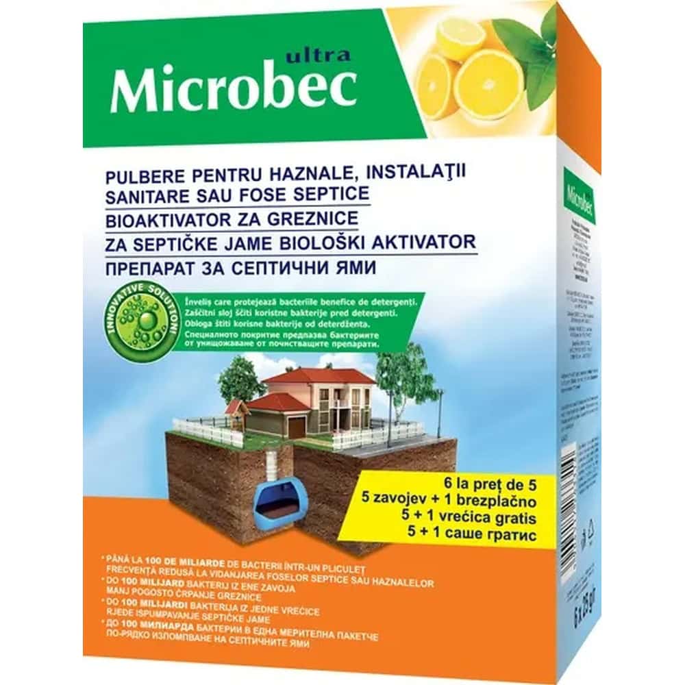MICROBEC TRATAMENT FOSE SEPTICE PULBERE 6X25G