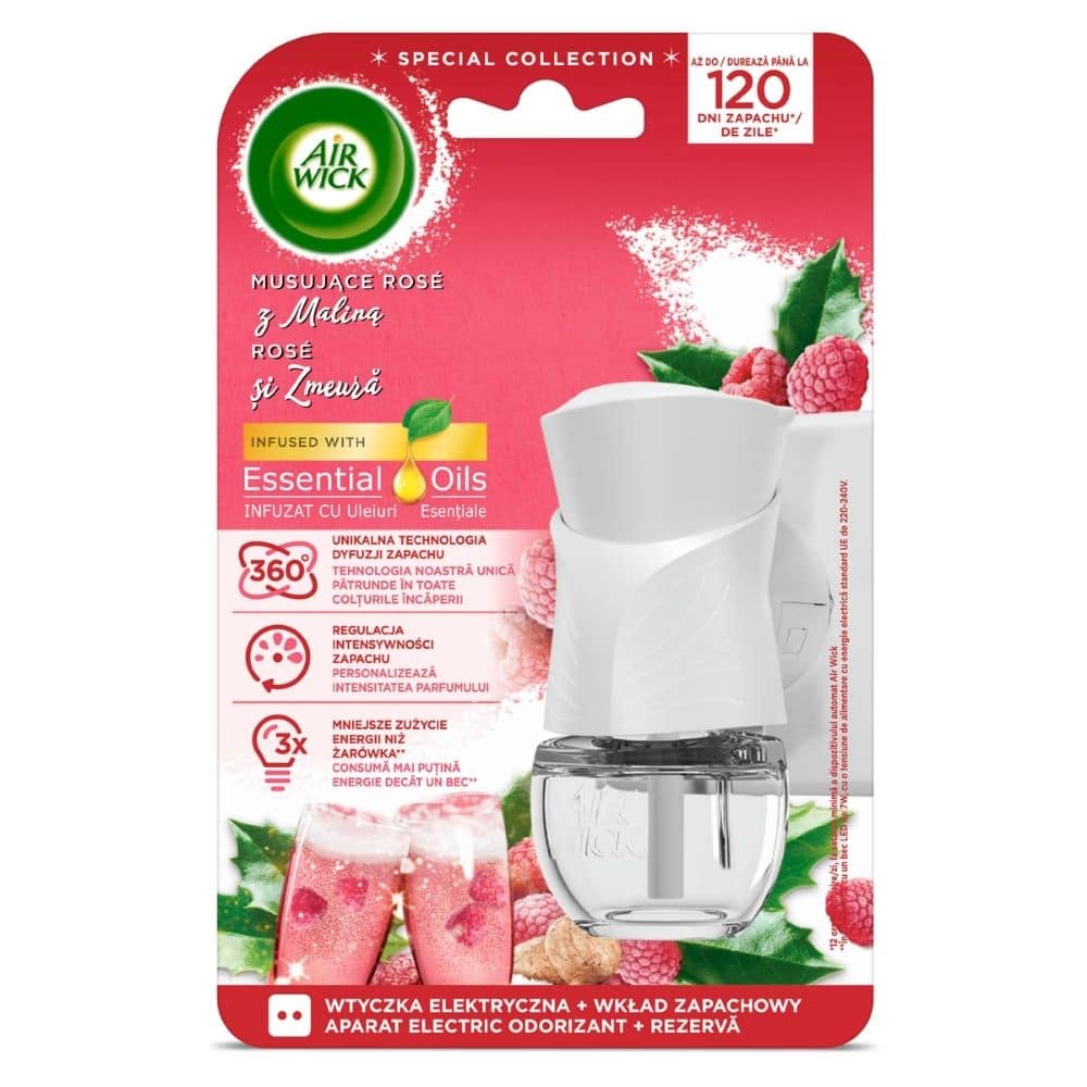 AIRWICK ODORIZANT ELECTRIC+REZERVA 19ML ROSE&ZMEURA