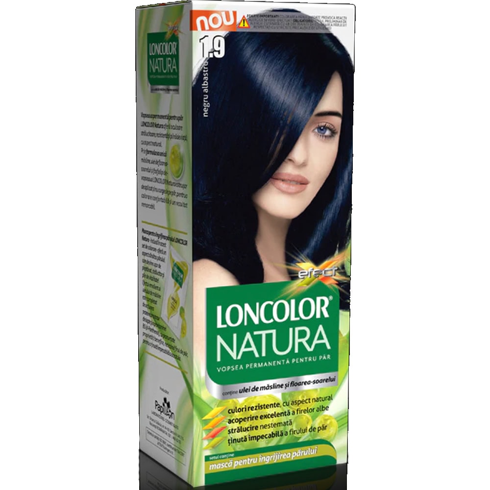 LONCOLOR NATURA VOPSEA PAR 1.9 NEGRU ALBASTRU