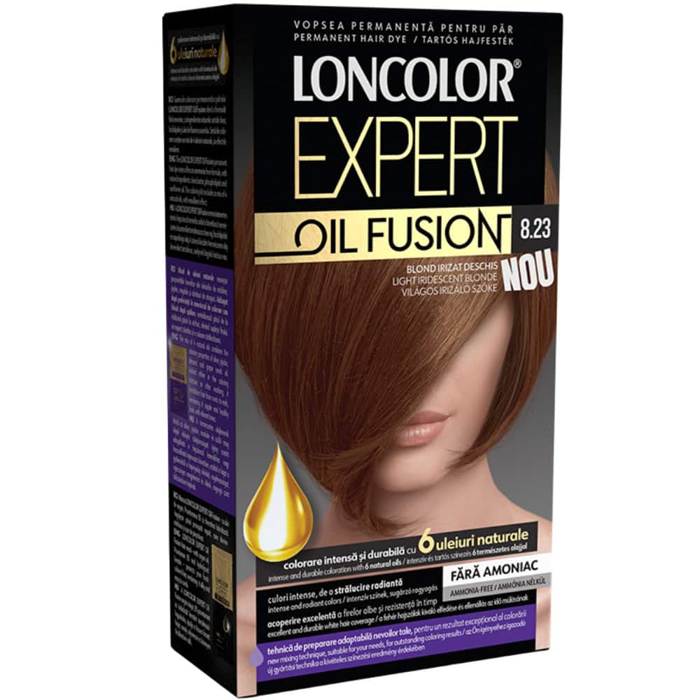 LONCOLOR EXPERT OIL FUSION VOPSEA PAR 8.23 BLOND IRIZAT DESCHIS