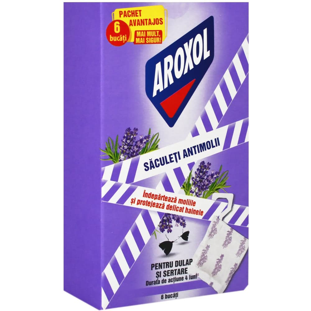 AROXOL SACULETI ANTIMOLII 6BUC LAVANDA