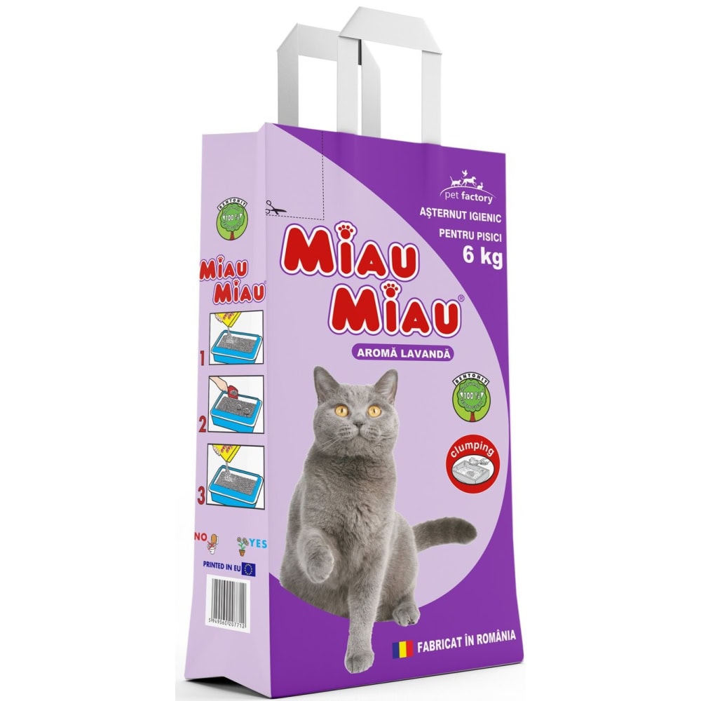 MIAU MIAU ASTERNUT IGIENIC PISICI 6KG LAVANDA