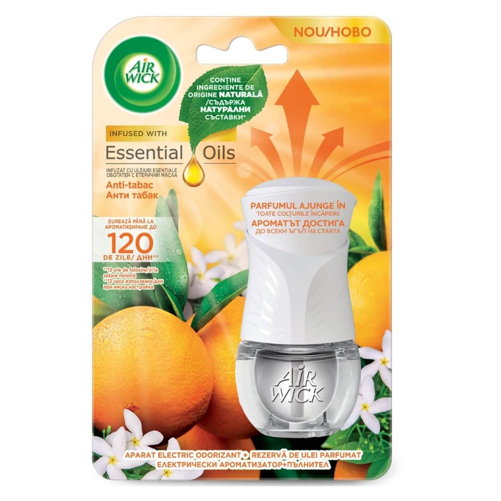 AIRWICK ODORIZANT ELECTRIC+REZERVA 19ML ANTI-TABAC