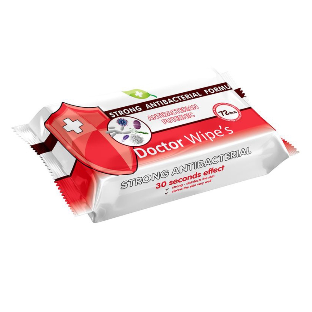 DR. WIPES SERVETELE UMEDE ANTIBACTERIENE 72BUC