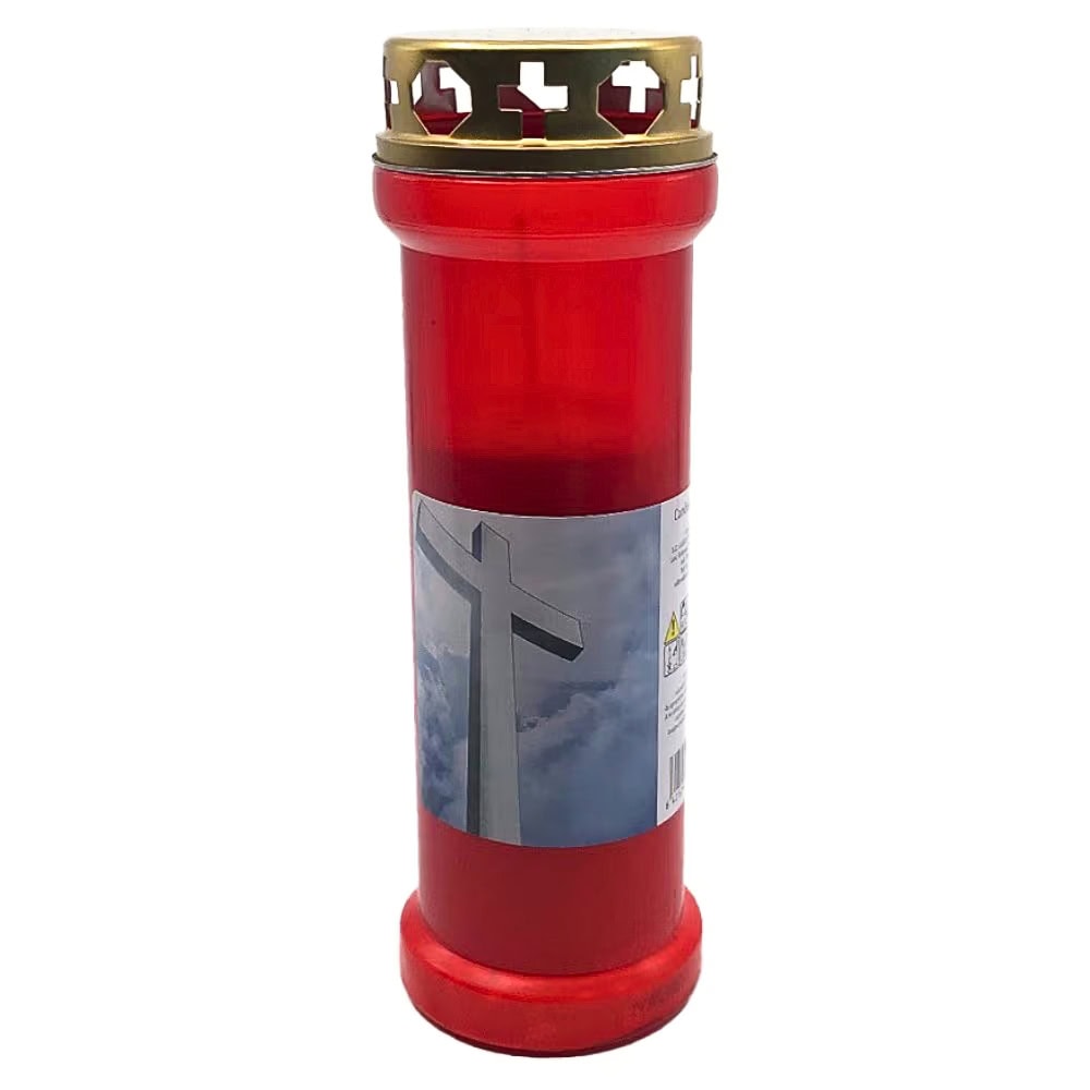 CANDELA PLASTIC CU CAPAC 50S CR ROSU