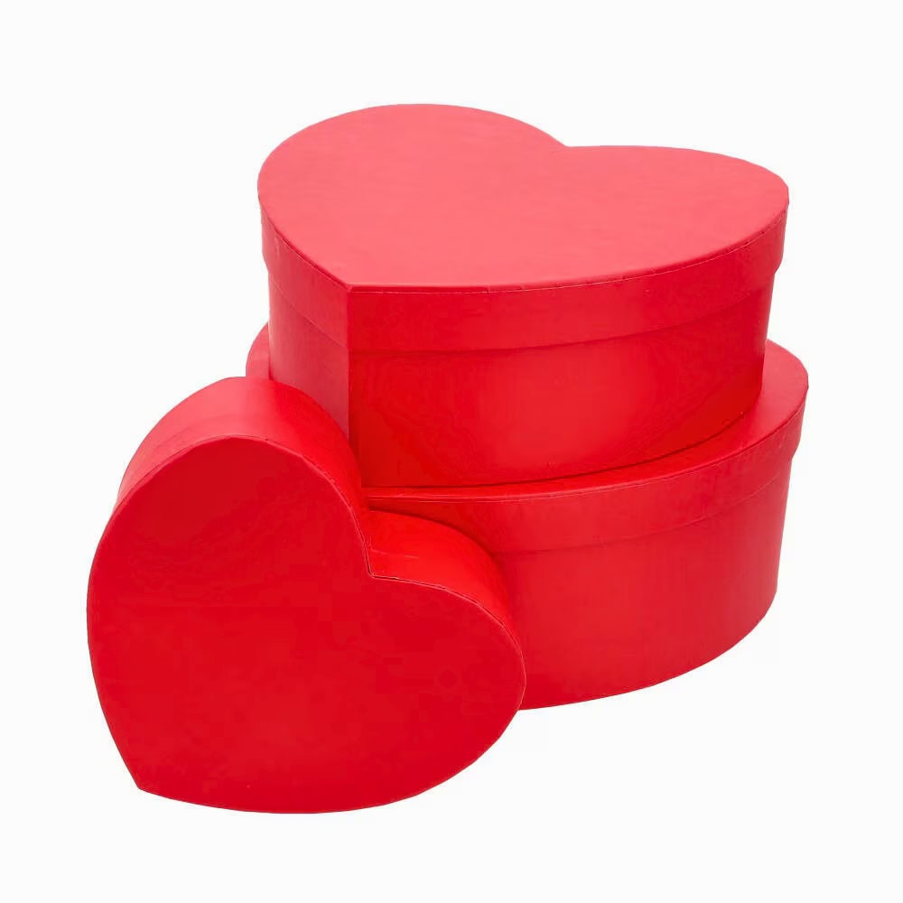 CUTIE CADOU INIMA SET 3BUC ALB/ROSU 15-89/90