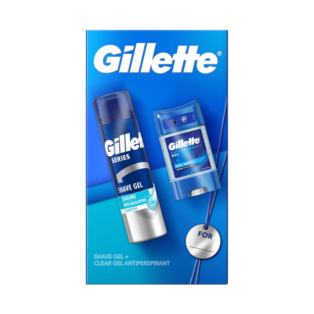 GILLETTE CAS MEN GEL RAS 200ML+CLEAR GEL ANTIPERSPIRANT 70ML