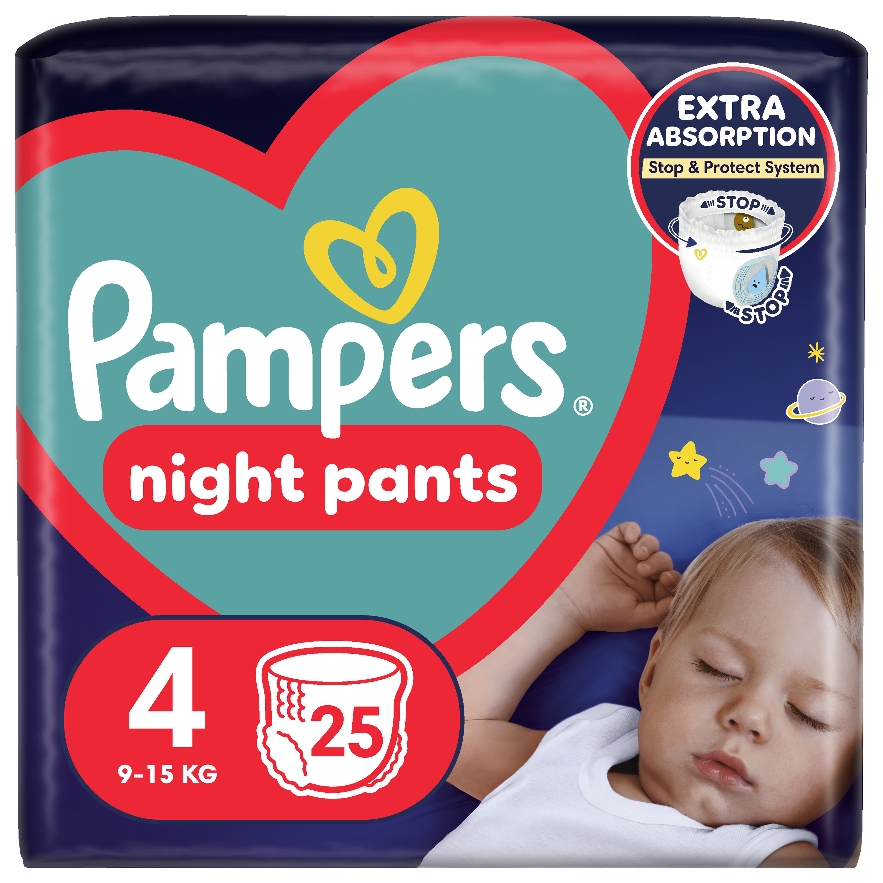PAMPERS PANTS NIGHT NR4 9-15KG