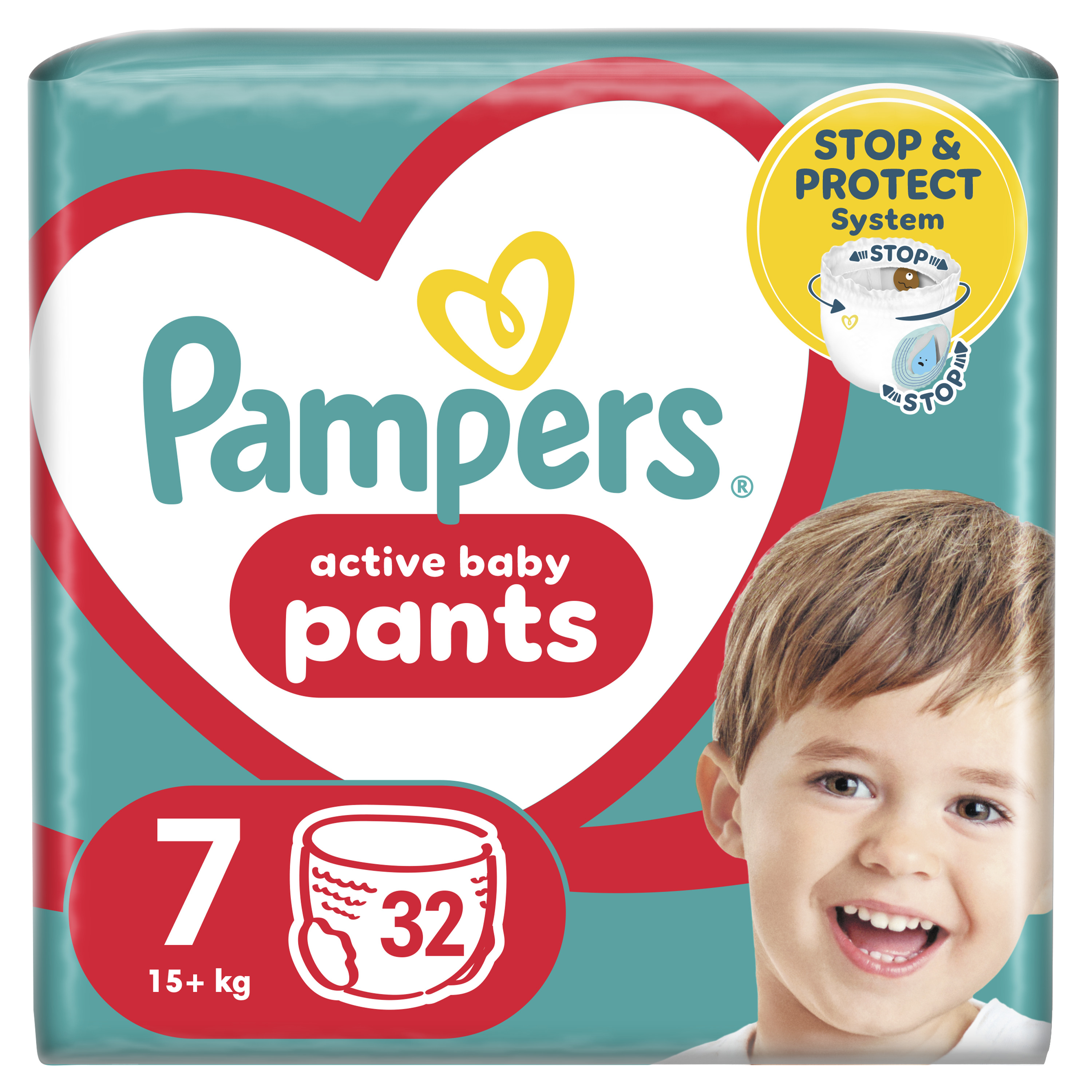PAMPERS PANTS NR7 17KG+ 32BUC