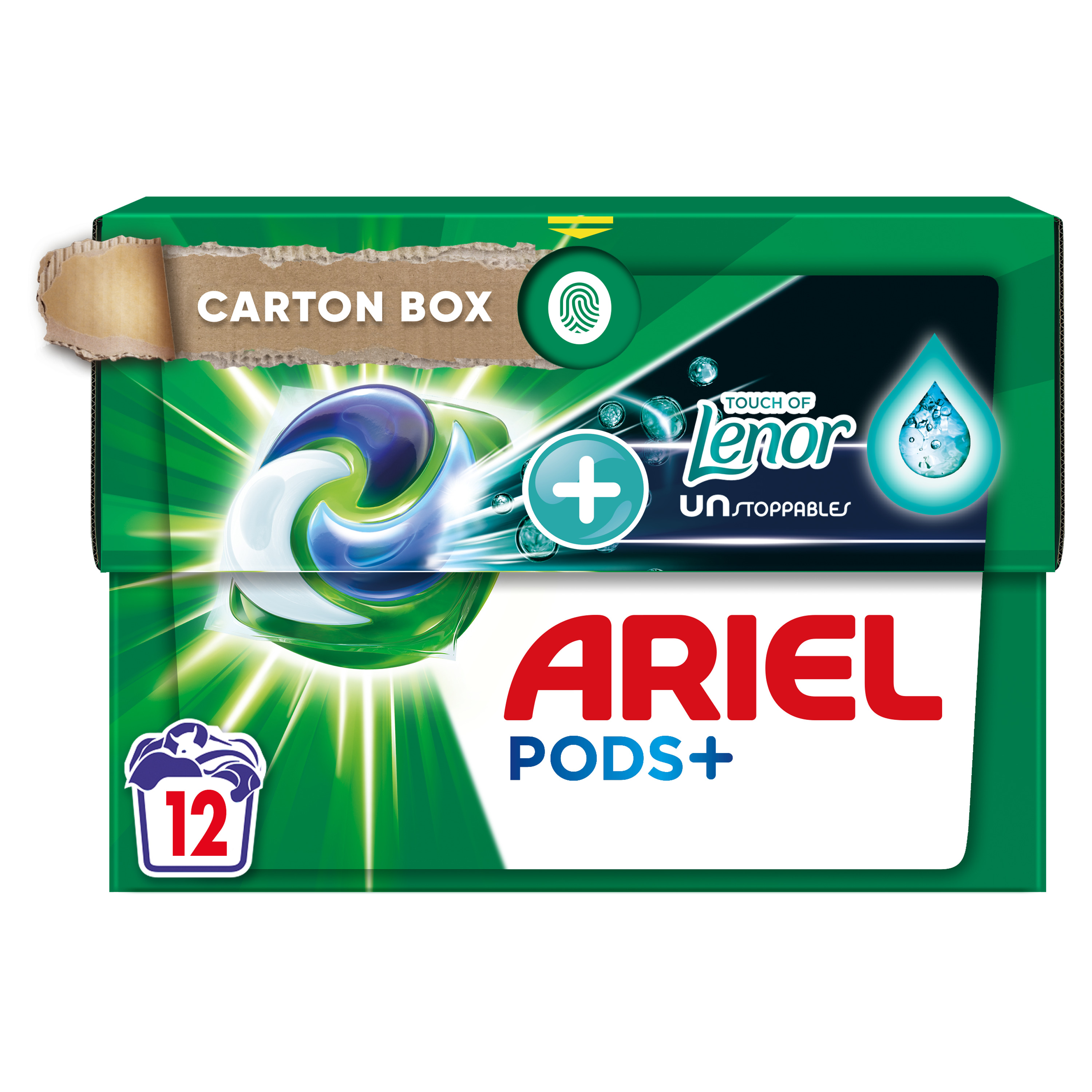 ARIEL DETERGENT CAPSULE 12BUC PODS+LENOR UNSTOPPABLES