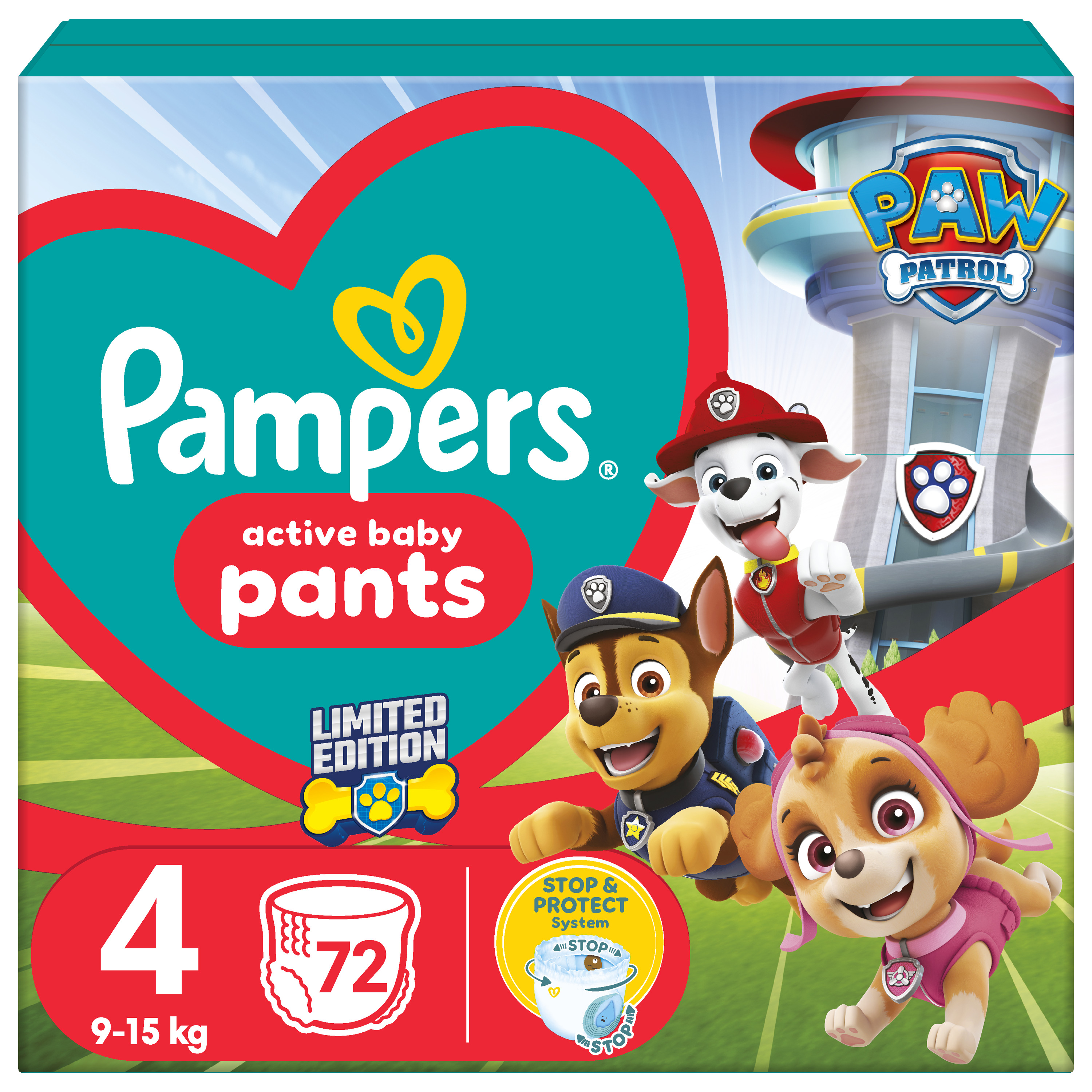 PAMPERS PANTS NR4 9-15KG 72BUC
