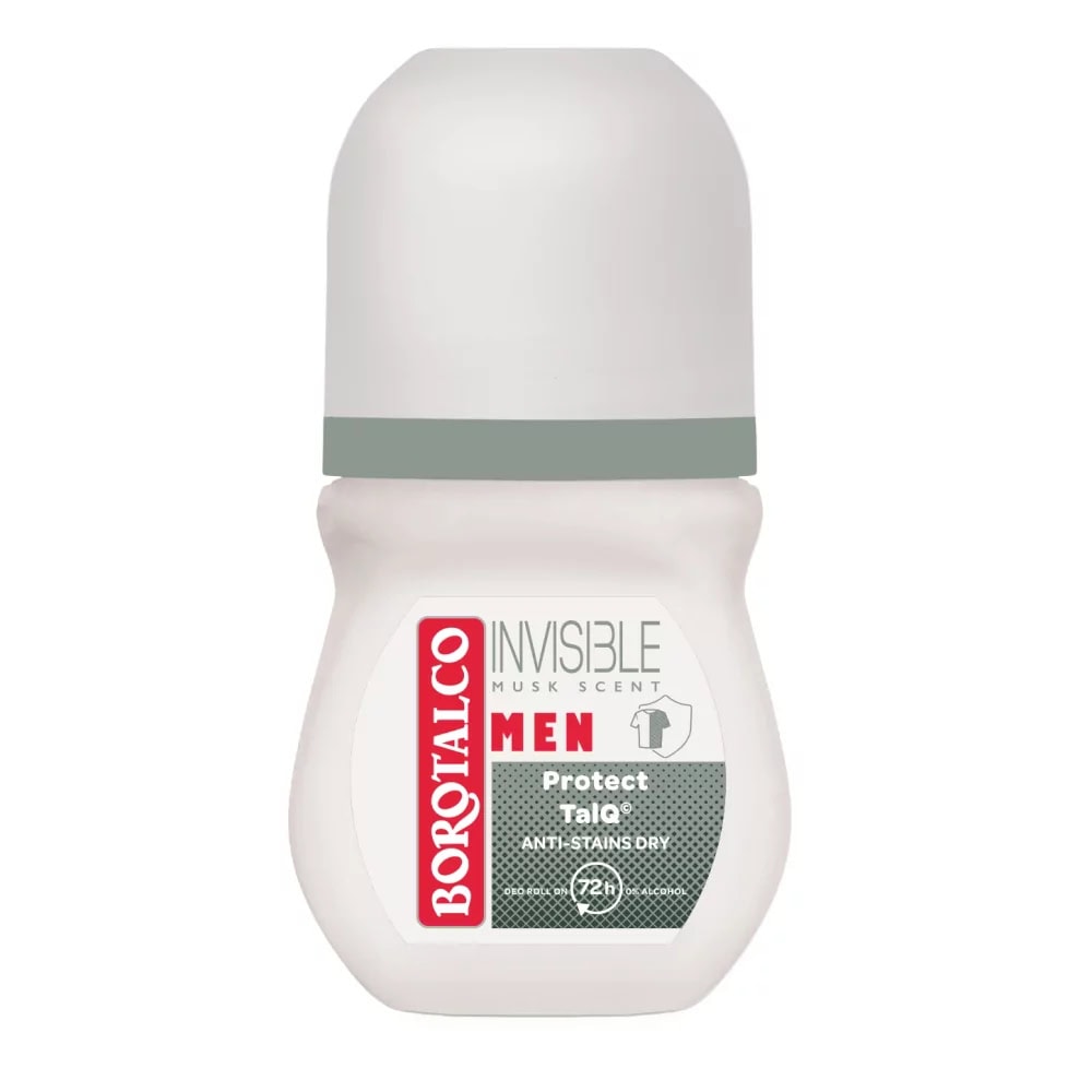 BOROTALCO ROLL-ON MEN 50ML INVISIBLE MUSK 72H