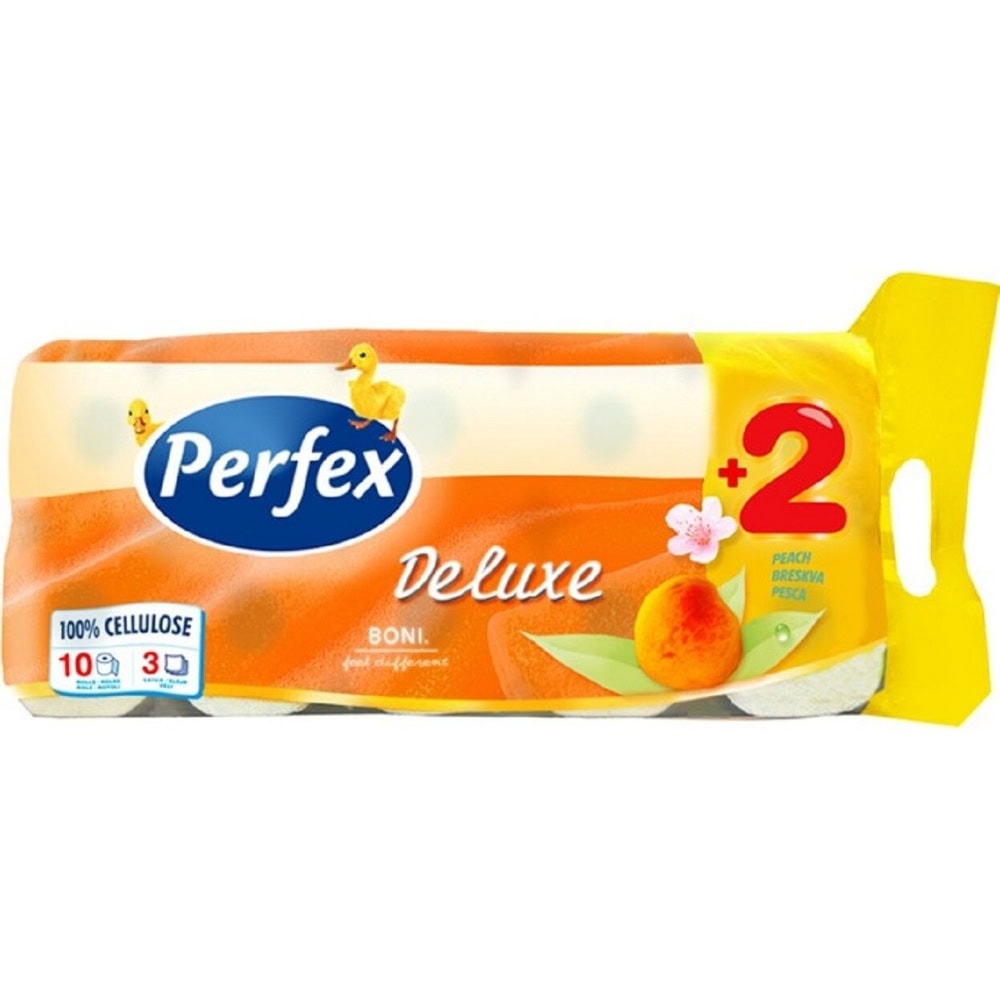 PERFEX HARTIE IGIENICA 3STR 10ROLE PIERSICA