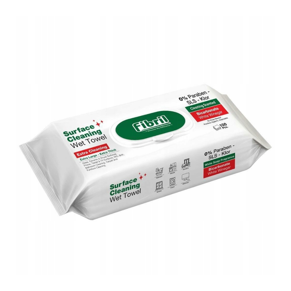 FIBRIL SERVETELE UMEDE MULTISUPRAFETE 100BUC CLEANING