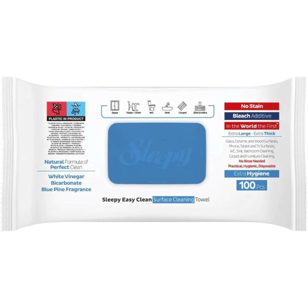 SLEEPY SERVETELE UMEDE MULTISUPRAFETE 100BUC BLEACH ADDITIVE
