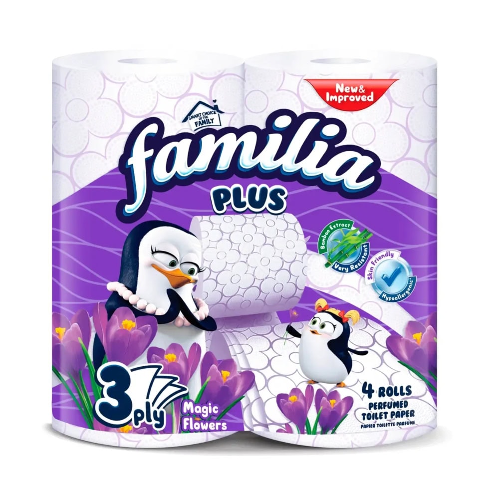 FAMILIA HARTIE IGIENICA 3STR 4ROLE MAGIC FLOWERS