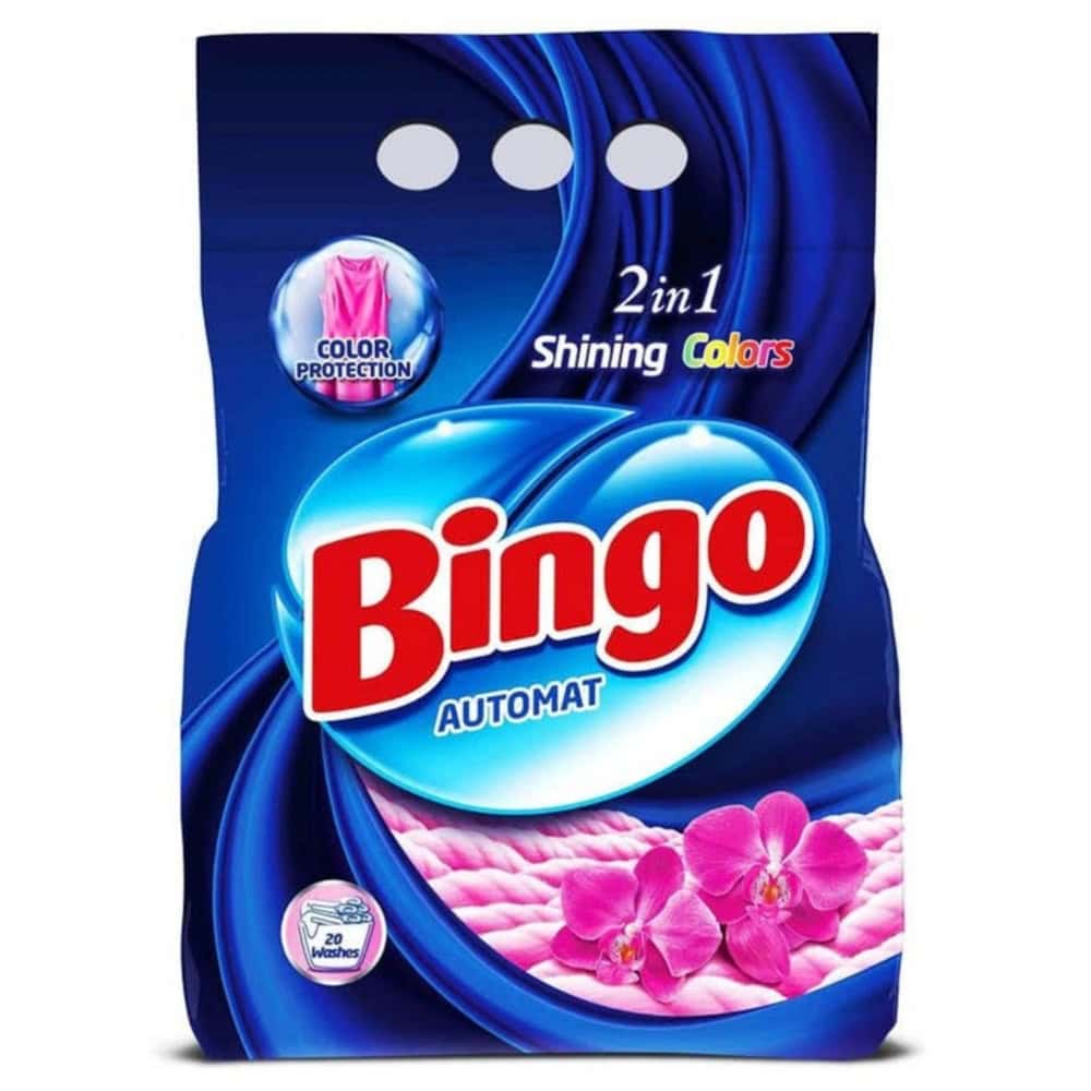 BINGO DETERGENT PUDRA AUTOMAT 2KG 2IN1 WHITES&COLORS 20SP