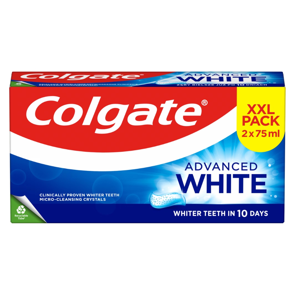 COLGATE 2X75ML ADVANCED WHITE