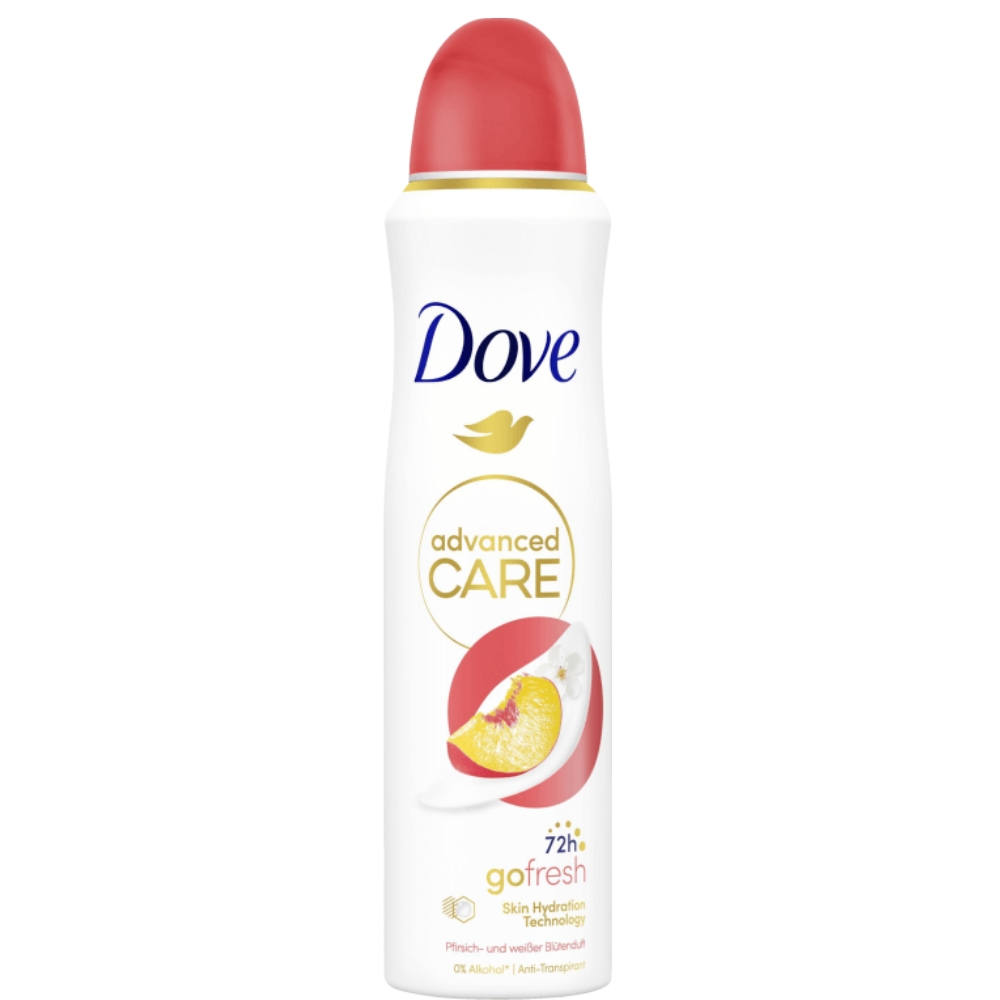 DOVE DEO DAMA 150ML ADVANCED CARE GO FRESH PFIRSICH 72H