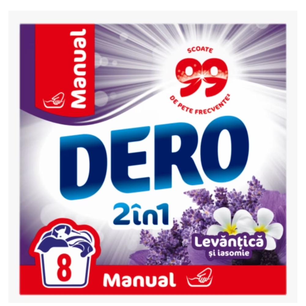 DERO DETERGENT PUDRA MANUAL 400G 2IN1 LAVANDA 8SP CUTIE