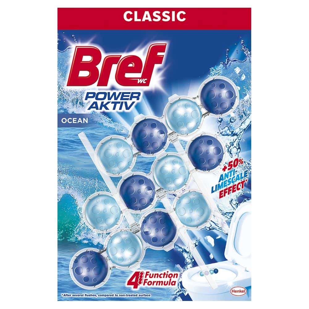 BREF ODORIZANT WC POWER AKTIV 3X50G OCEAN