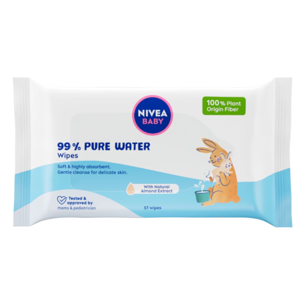 NIVEA BABY SERVETELE UMEDE 57BUC PURE WATER