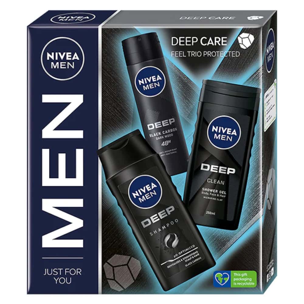 NIVEA CAS MEN (DEO150ML+GEL250ML+SAMPON250ML) DEEP