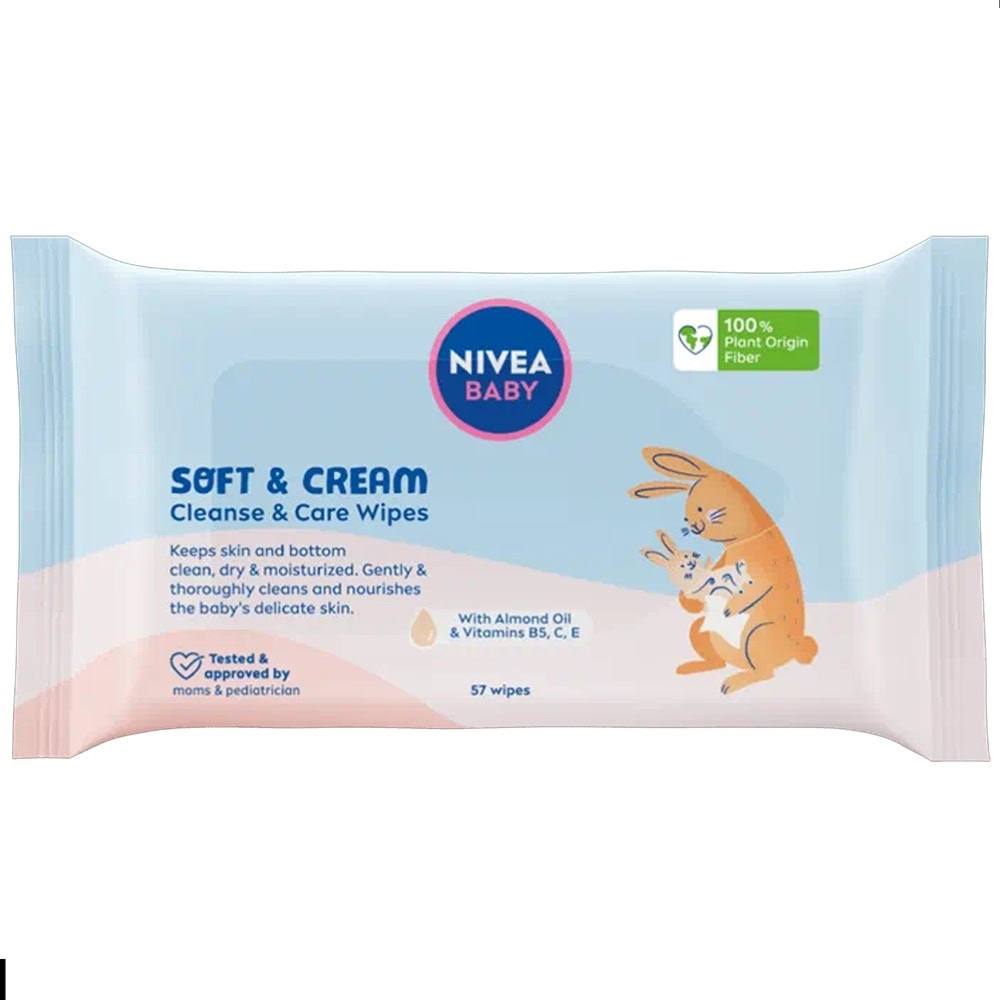 NIVEA BABY SERVETELE UMEDE 57BUC SOFT&CREAM